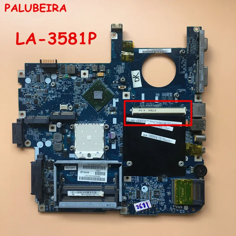 Материнская плата PALUBEIRA для ноутбуков ACER Aspire 5520 5520G 7520 ICW50 LA 3581P(ICW50) материнская 100%