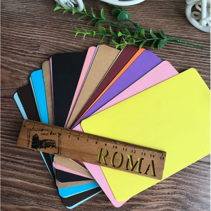 10pcs/lot Nostalgic Retro Birthday Greeting Party Postcard DIY Handmade Fold Color Holiday Blank Greeting Card Stationery
