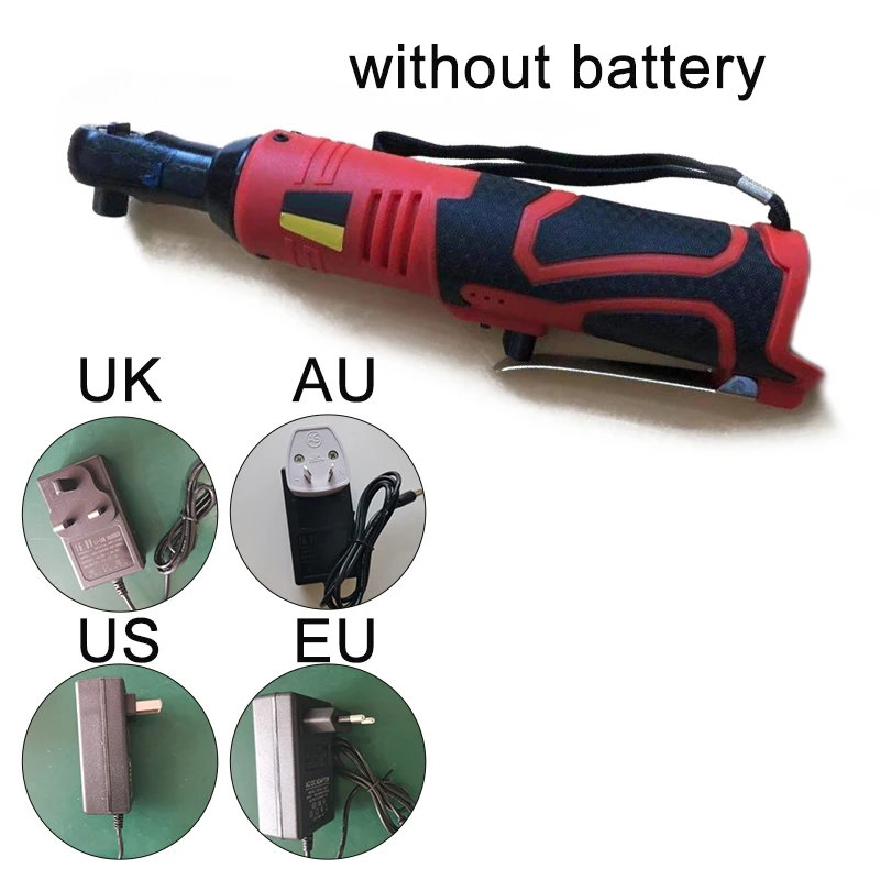 

high quality Right Angle Wrench Ratchet With Charger Without 8000mAh Battery No-Load Speed 230RPM Angle 90 Degree