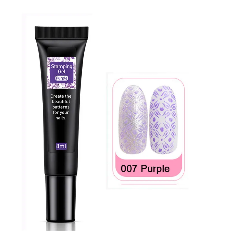 Elite99 Гель-лак для ногтей цветной дизайн ногтей украшения печать рисунка лак для ногтей Отмачивание Ультрафиолетовая лампа для маникюра - Color: 007Purple