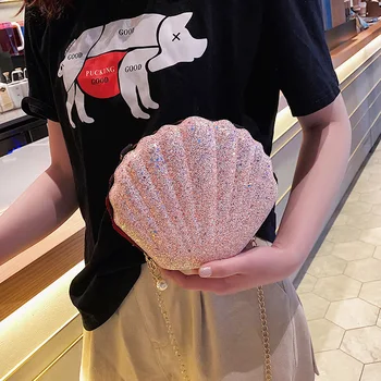 

Shell Bag 2019 New Stylish Ins Chain Slip Pocket.