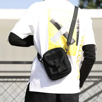 

Men's and women's sports shoulder bag, nylon waterproof crossbody bag, multi-card mobile phone bag, men's leak-proof chest bag