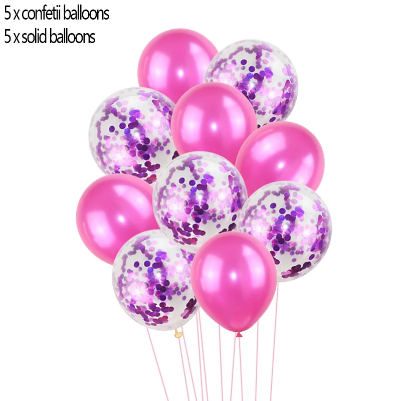 T04 rose red 10 шт. 12 дюймов розовое золото конфетти воздушный шар надувной гелиевый воздух шары из латекса Baby Shower Свадьба День рождения воздушные шары для украшения - Цвет: T04 rose red
