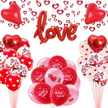 Multi Red Love Heart Foil Balloons Helium Balloon Birthday Party Decorations Kids Adult Wedding Valentine's Day Ballons