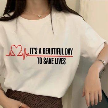 

Harajuku Women's T-shirts Aesthetic T Shirt 2020 Brand Mujer Camisetas Vogue Oversized TShirt You're My Person Print Casual Tops
