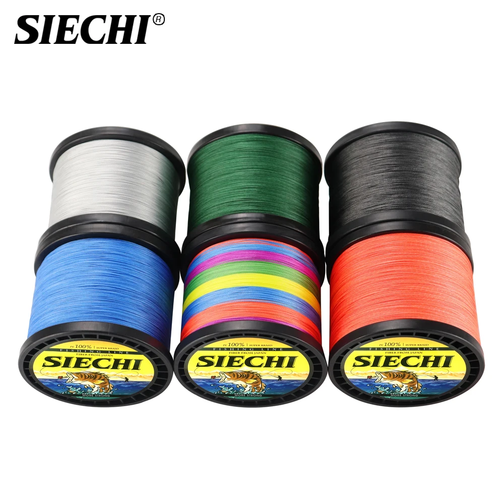 SIECHI 1000 м 12LB-83LB PE мультифиламентная морская супер плетеная японская прочная леска