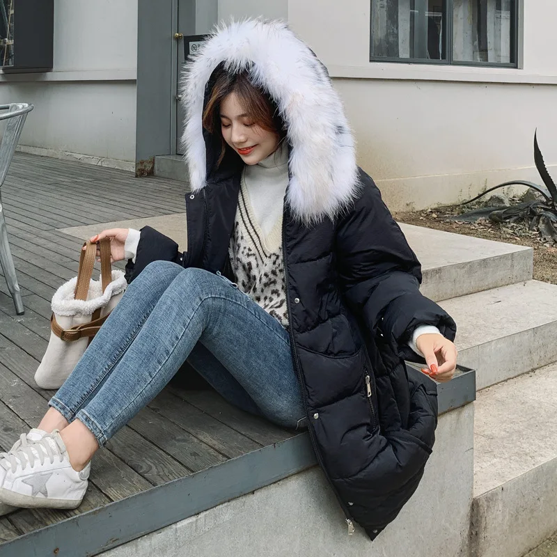 Новинка зимы, Mkl1962, с меховым воротником, Южная Корея, Dongdaemun, западный стиль, хлопковая стеганая одежда для женщин