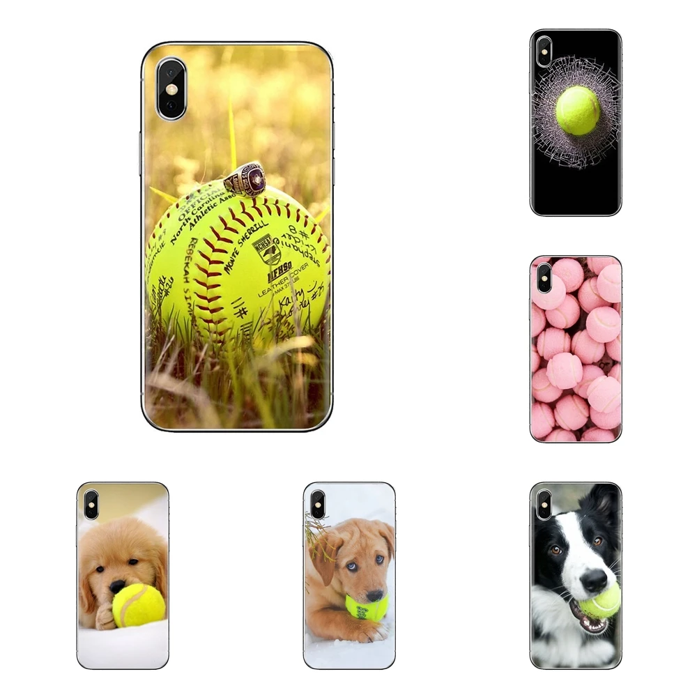 Soft Covers For iPhone XS Max XR X 4 4S 5 5S 5C SE 6 6S 7 8 Plus Samsung Galaxy J1 J3 J5 J7 A3 A5 Play Sport Tennis Ball drawing |