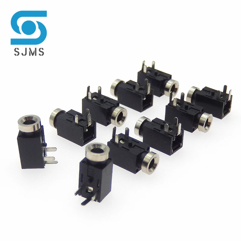 5/10PCS 2.5 mm Female Audio Connector Diameter 5mm 3 PIN DIP Headphone Jack socket PJ210 PJ-210A/2F01 2.5MM Audio socket