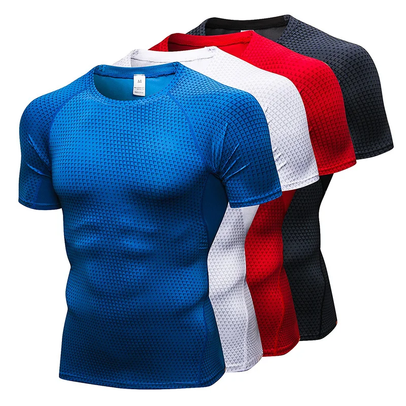 

hot logo Custom Rashgard gym tshirt Running shirt Basketball Football Jerssey Quick Dry sport shirt men Jogging fitness shirt