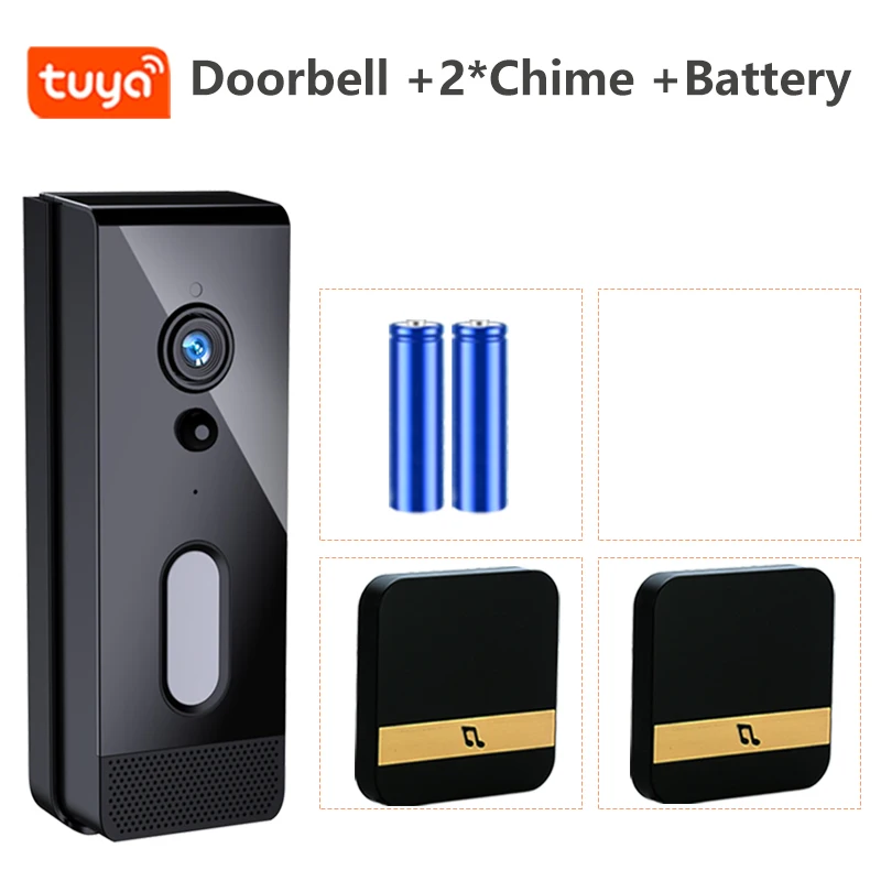 intercom with screen Tuya Video Doorbell WiFi Outdoor Door bell Waterproof IP65 Battery Intercom Smart Home Google Alexa Wireless Door Phone Camera aiphone intercom Door Intercom Systems