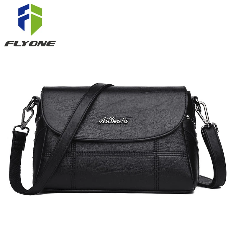 

FLYONE Fashion Crossbody Bags for Women Pu Leather Bag Ladies Shoulder Bag Solid Color Messenger Bag Detachable Shoulder Strap