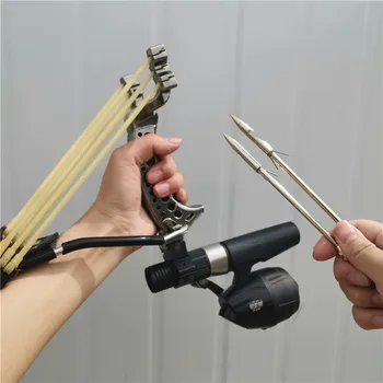 

Powerful Slingshot Fishing Hunting Set Pro Fish Shooting Arrow Catapult Outdoor Launcher or Outdoor Fishing Hunting Accurate