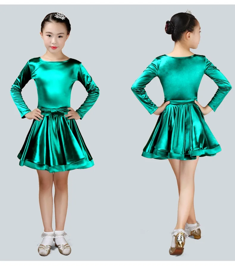 Детское платье для латиноамериканских танцев танцевальная одежда для девушек костюмы для латинских соревнований детское танцевальное платье одежда для балетная пачка для девушек красная