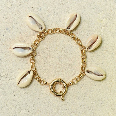 Pulseras mujer богемные boho puka seashell в виде ракушки Браслет-манжета femme браслеты для женщин armbenden voor vrouwen браслеты на кнопках - Окраска металла: bangle