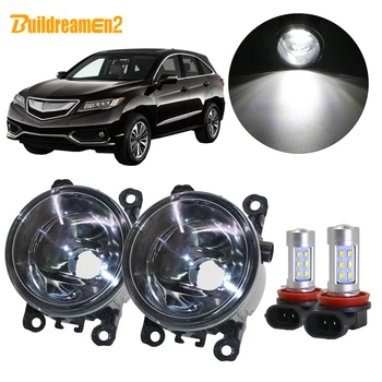 

Buildreamen2 For Acura RDX Car H11 Fog Light Lampshade + Lamp Daytime Running Light DRL 12V 2010 2011 2012 2013 2014 2015