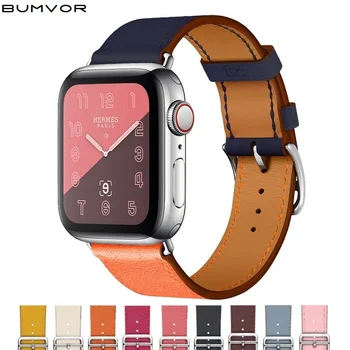 

Leather Single Double Tour Strap For Apple Watch Band 44mm 40mm Bracelet Watchband Iwatch Series Correa 42mm 38mm Wrist Belt 5