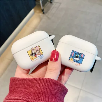 

Cute Earphone Case For AirPods Pro Case Cartoon Mickey Minnie Cover For Apple AirPods Pro 3 Bags Protect Case with Carabine Hook