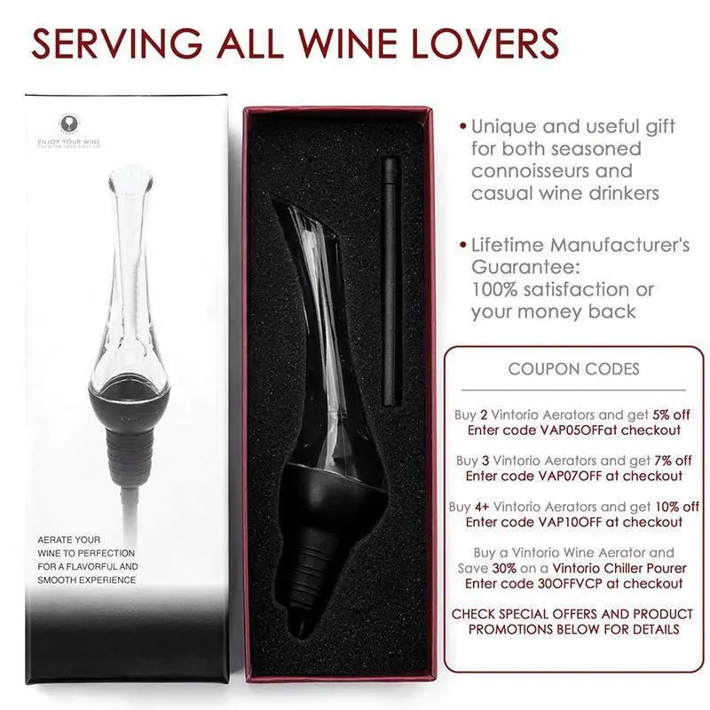 Practical Wine Aerator&Pourer Spout Home Party Banquet Barware Kitchenware Tool