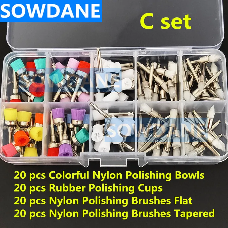 Зубная щетка Prophy плоская и коническая полировальная чаша нейлоновый