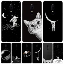 Чехол для телефона с изображением космоса Луны милых котов, чехол для OnePlus 1+ 7 Pro 7t 6 6T 5 5T 3 T, художественный подарок с рисунком, индивидуальные чехлы