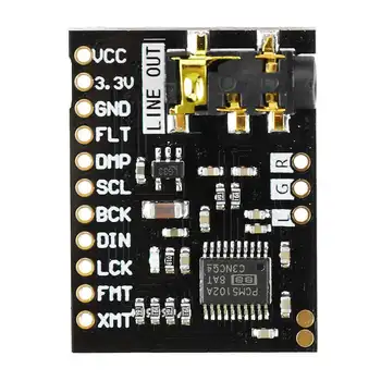 

24-bit 195KHZ PCM5102 PCM5102A Stereo DAC Digital-to-analog Converter PLL Voice Module pHAT Format Board