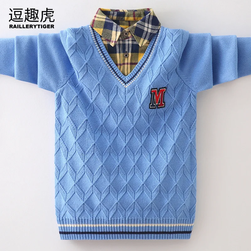 

Autumn And Winter Children 2019 BOY'S New Sweater Zhejiang Province Pullover Boy Long Sleeve Children Cotton Thread Clothing Shi