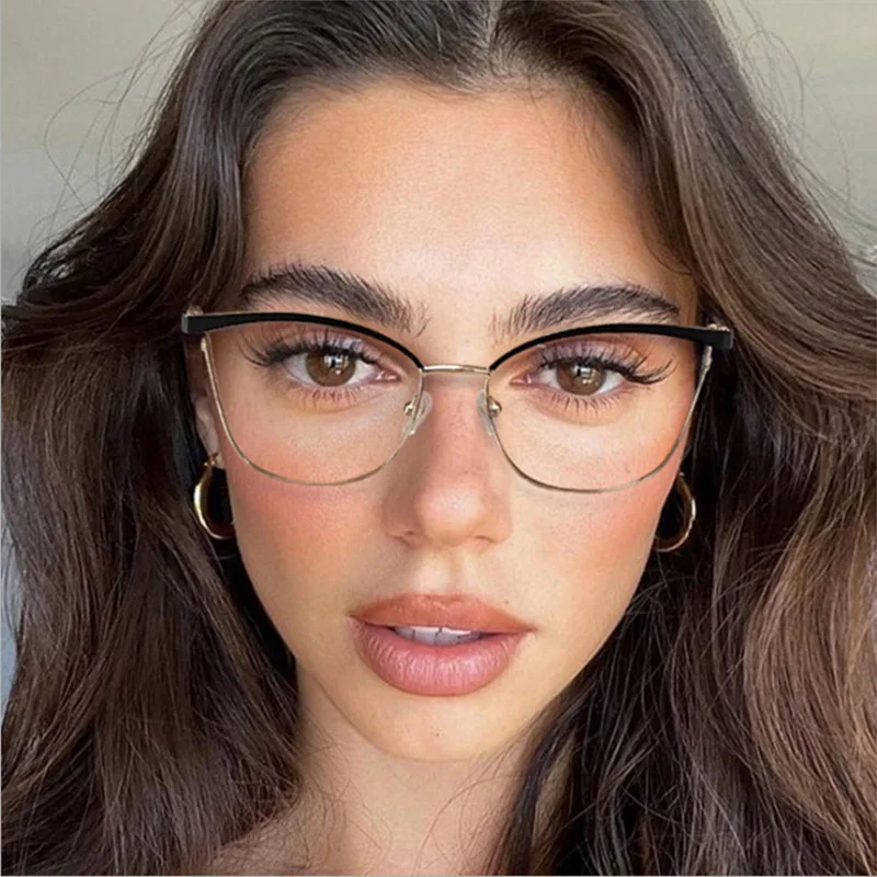 Очки для чтения в металлической оправе женские компьютерные очки с защитой от