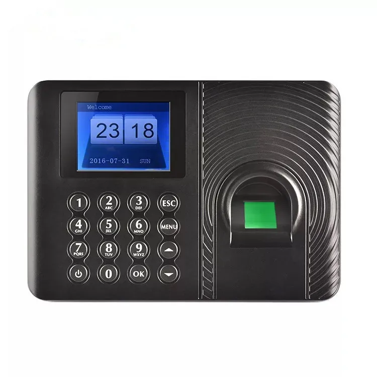 2.4Inch TFT Monitor A9 Time Attendance Machine Password Fingerprint Time Clock