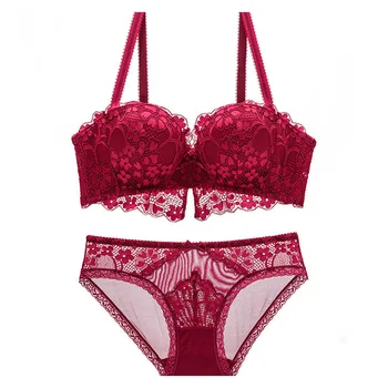 

French sexy no steel ring comfortable underwear lace gathering upper bra suit