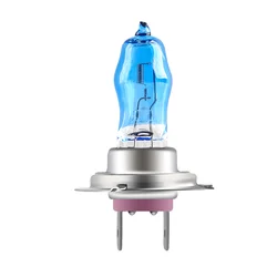 Premium Super White 6000K Halogen Bulb Set - 100W 12V Fog and Headlight Lamps (H7 White)
