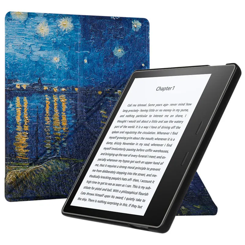 Чехол-подставка оригами для Kindle Oasis 7 дюймов(9th Generation- и 10th Generation-)-тонкий чехол с функцией автоматического сна/пробуждения - Цвет: Rhone