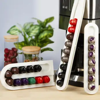 

Coffee Capsule Rack Wall Mounted Acrylic Capsules Holder Coffee Pods Storage Organizer for Nespresso Capsules
