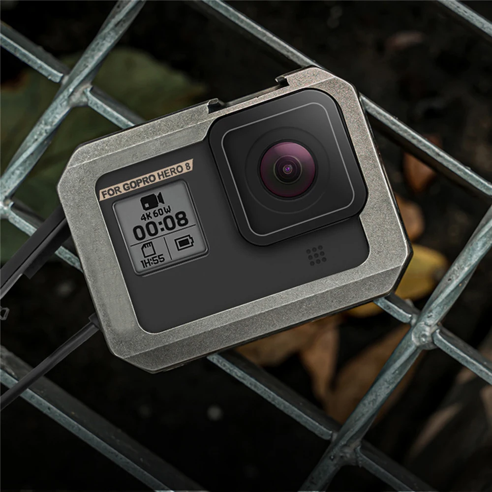 Для камеры GoPro Hero 8 защитная рамка из алюминиевого сплава Вертикальная Горизонтальная клетка для камеры с аксессуарами для холодного башмака