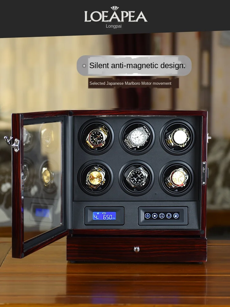Watch box that spins sale