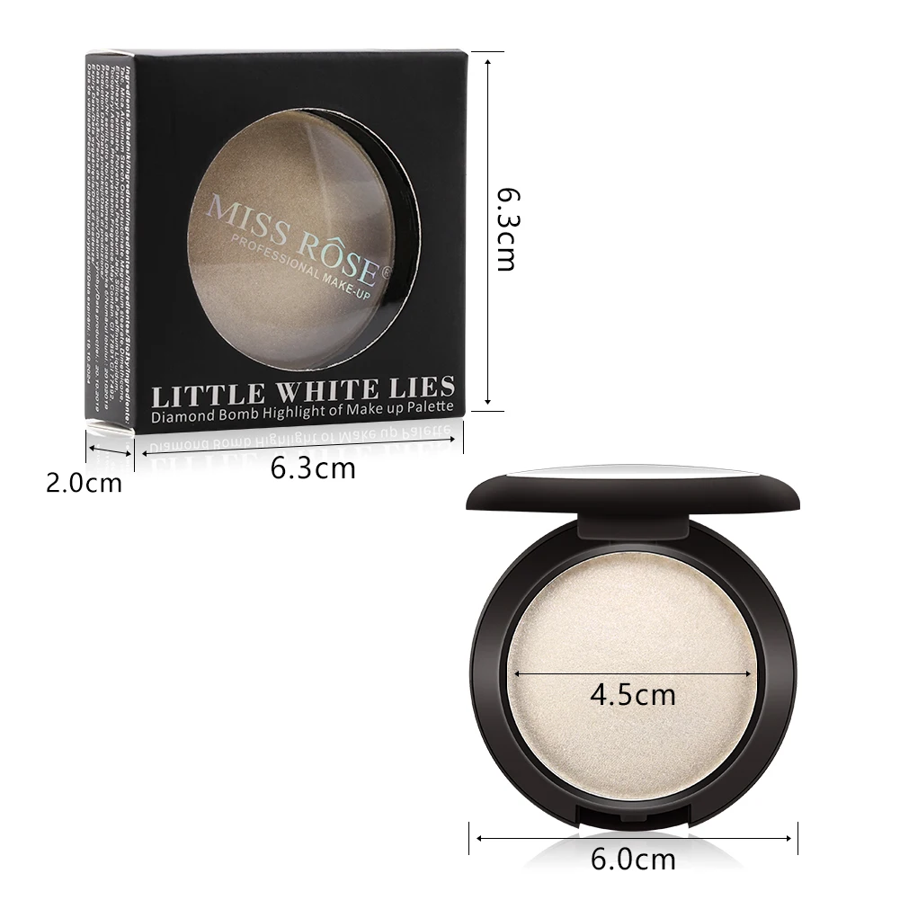 Natural Highlight powder Face Powder Mineral Foundations Oil control Brighten Concealer Whitening Make Up Pressed Powder 5