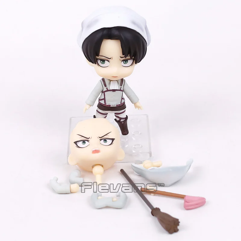 Атака на Титанов Levi Ackerman HeichovLevi Cleaning Ver. 417 Nendoroid ПВХ фигурка кукла игрушка - Цвет: 417 no box