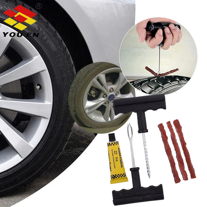 

YOUEN Professional Car Tire Repair Kit Auto Bike Motor Tubeless Tire Tyre Puncture Plug Drill Bit Repair Tool
