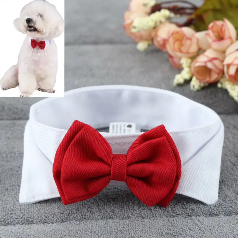 Регулируемый галстук-бабочка для домашних животных бант щенок котенок собаки бант для кошек галстук-воротник одежда для домашних животных собака кошка Год Вечерние Рождество