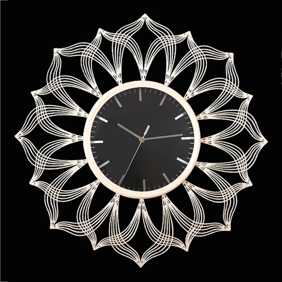 Luxury Metal Wall Clock Modern Design Living Room Decoration Acrylic