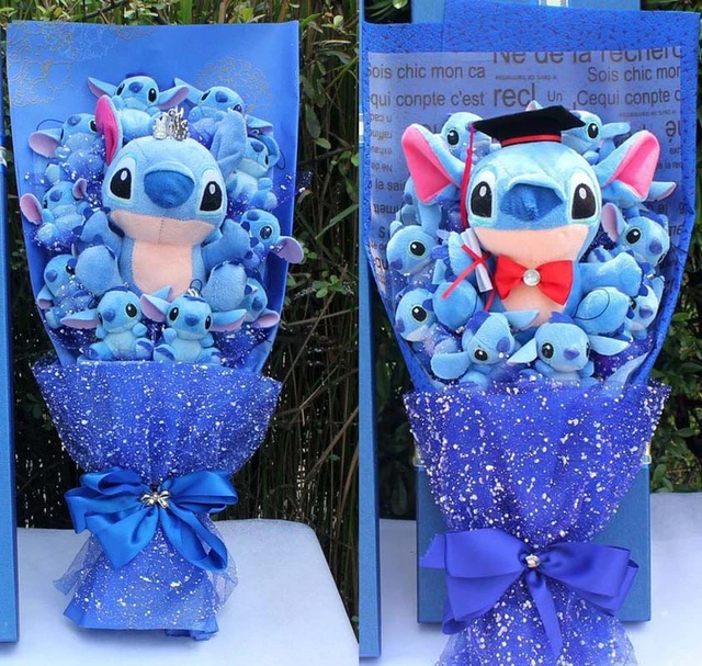 Disney Doll Gift Box Stuffed Doll  Bouquets Stuffed Animals Stich -  Cartoon Plush - Aliexpress