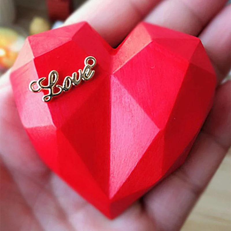 SILIKOLOVE 6-Cavity Love Hearts 3d Silicone Candle Molds For Candle Making Art DIY Handmade Craft Wedding
