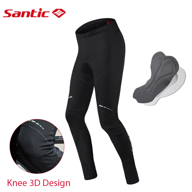 Winter Men's Cycling Pants 3D Padded Thermal Bicycle Riding Pants S-3XL 