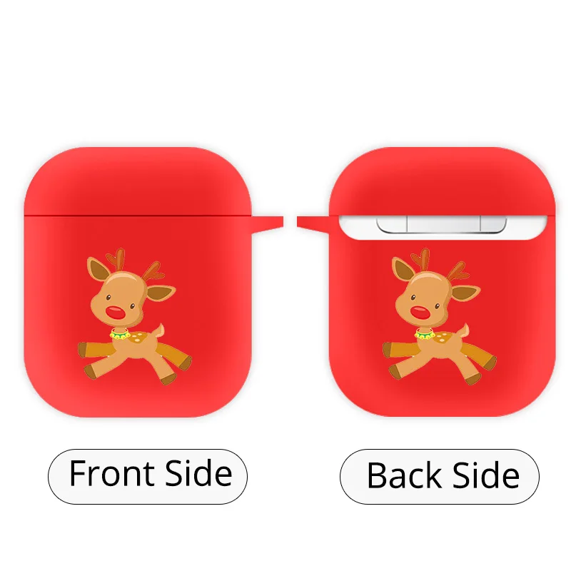 EJTRED004 Чехол для AirPods милый Рождественский медведь защитный чехол Bluetooth беспроводные кожухи головных телефонов для Air pods 2 аксессуары зарядная коробка - Цвет: EJTRED004