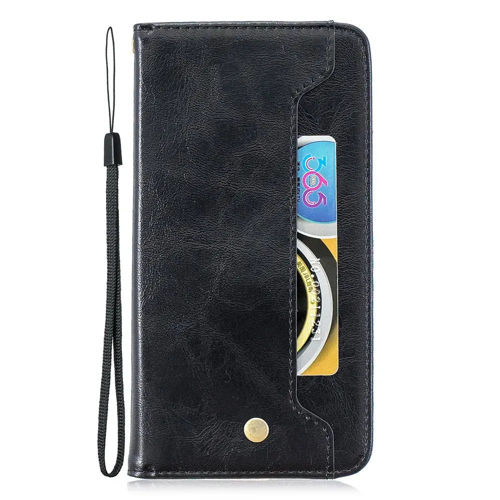 Черный Роскошный кожаный чехол KISSCASE для iPhone 11 Pro Max, Магнитный флип-чехол для iPhone 6S 6 7 8 Plus X XS MAX XR, чехол с кармашком для карт - Цвет: Черный