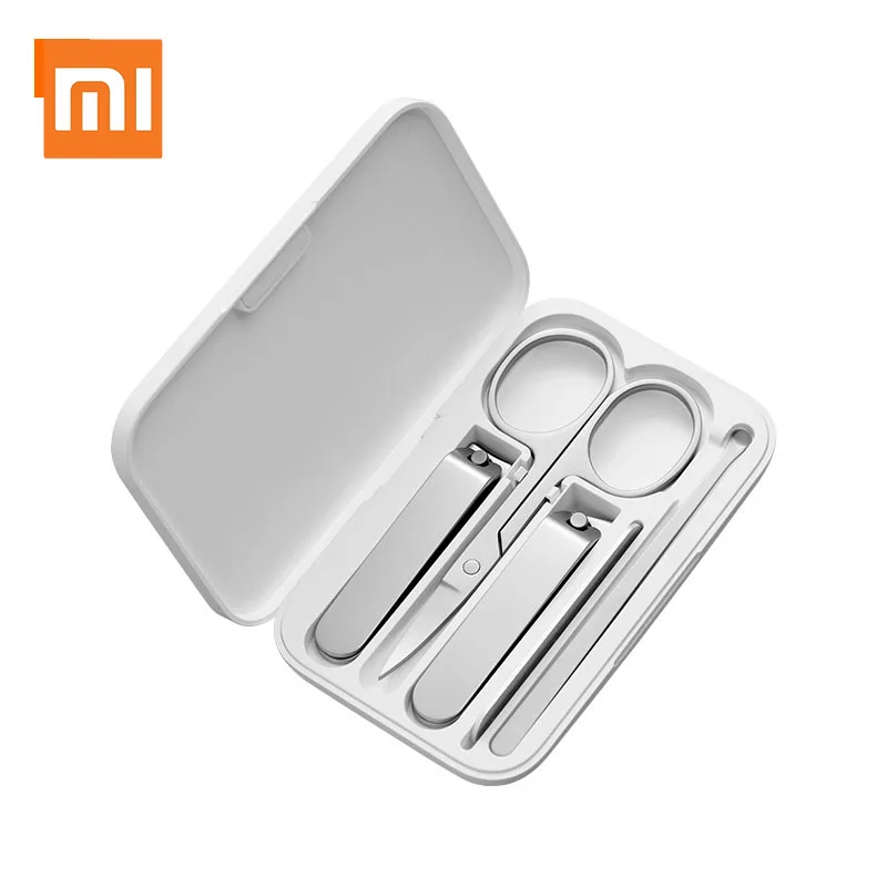 

Xiaomi Mijia Stainless Steel Nail Clippers Set Trimmer Pedicure Care Clippers Earpick Nail File Professional Nails Manicure Tool