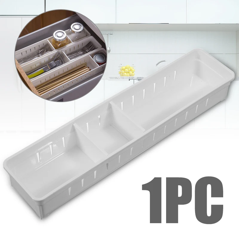 Adjustable  Drawer Organizer Makeup Storage Box Jewelry Divider For DIY Home Kitchen Clear Tools