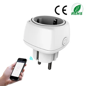 

WIFI Wireless Voice Control Remote Socket Smart Timer Plug Home Fire Retardant PC Smart Power Socket EU Plug For Google Amazon