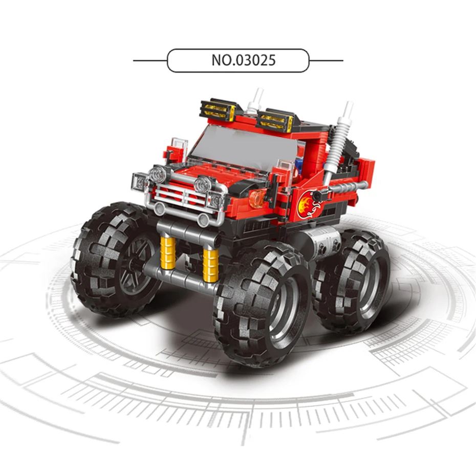 XINGBAO-03025-TECHNIC-Car-Series-Super-Big-Foot-Car-Building-Blocks-Bricks-Off-Road-Truck-Model (2)