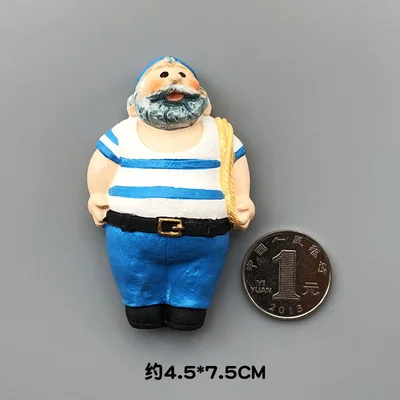 sailor uncle B 3d стерео цветок Средиземноморское море Гавайи моряк boston kusadasi магнит на холодильник фото наклейка креативная паста украшение кухни - Цвет: sailor uncle B